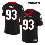 Women's Georgia Bulldogs NCAA #93 Antonio Poole Nike Stitched Black Legend Authentic College Football Jersey NMQ5054VM